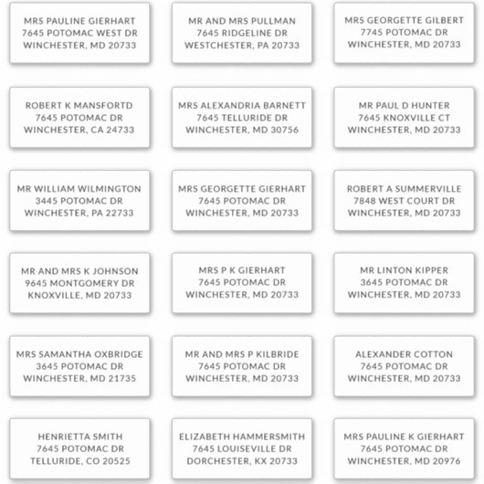 Recipient Name 18 Shipping Large Address Labels (Voorkant)