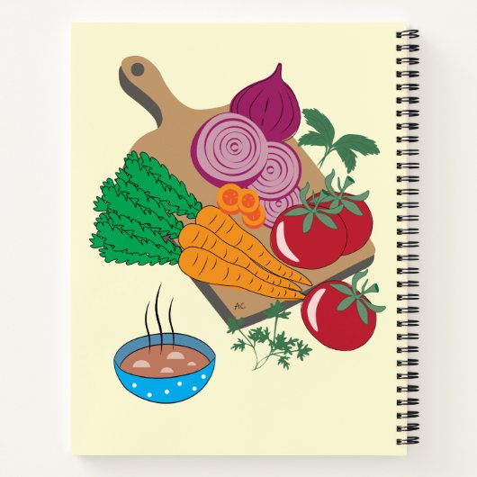 Recipies-laptop voor de groentenfamilie notitieboek (Achterkant)