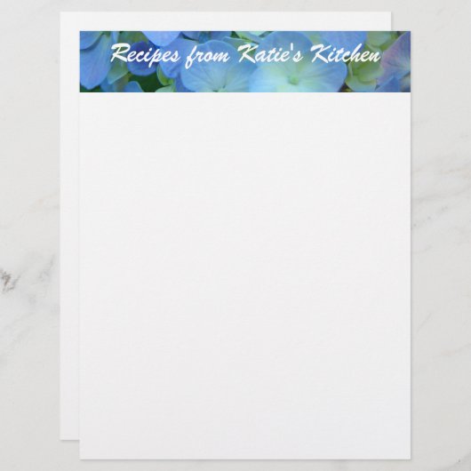 Recipies uit Jouw naam Kitchen aangepaste Letterhe (Voorkant / Achterkant)