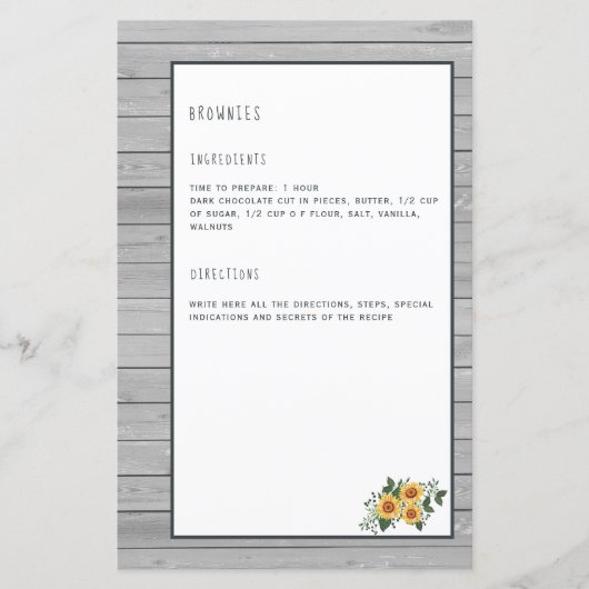Recipp page cookbook mini multomap organizer (Voorkant)
