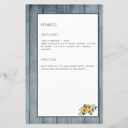 Recipp page cookbook mini multomap organizer (Voorkant)