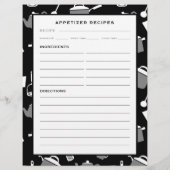 Recippagina voor Appetizer | Zwart-witkeuken (Achterkant)
