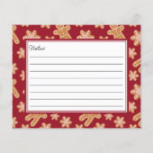 Recippe Card-kerstkoekjeswisselaar (Achterkant)
