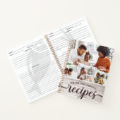 Recippen van de Bleke Rustic Wood Photo Collage Fa Notitieboek (Binnen)