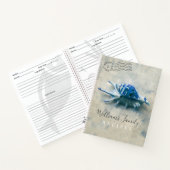 Recippen van de kustzeeschildpad Blue Monogrammed Notitieboek (Binnen)