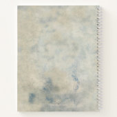 Recippen van de kustzeeschildpad Blue Monogrammed Notitieboek (Achterkant)