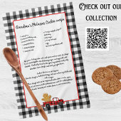 Recipper keepomwille Kerstmis: Black White Pset Theedoek