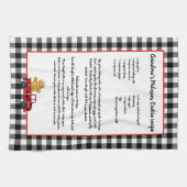 Recipper keepomwille Kerstmis: Black White Pset Theedoek (Horizontaal)