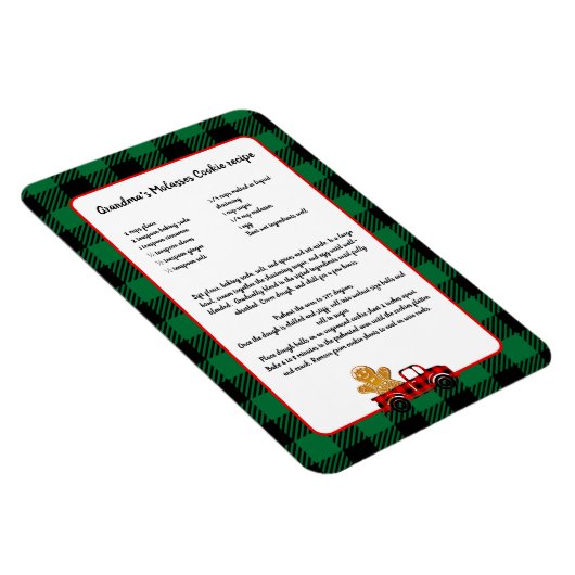 Recipper keepomwille Kerstmis Truck Green Black Ps Magneet (Rechterzijde)