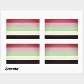 Recipromantische Pride Rechthoekige Sticker (Vel)