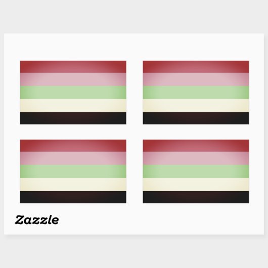 Recipromantische Pride Rechthoekige Sticker (Vel)