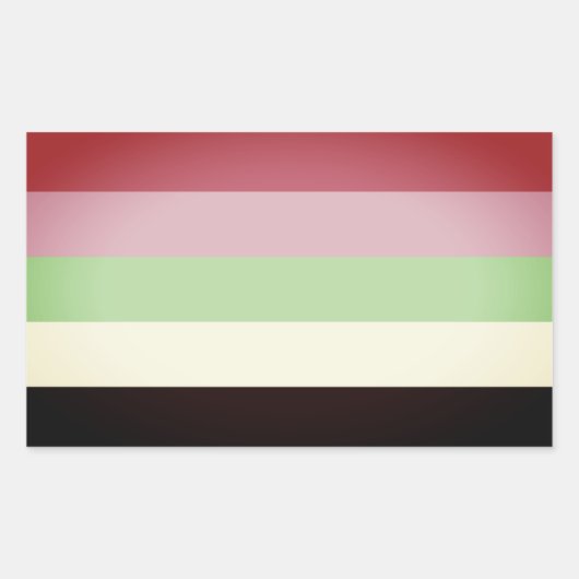 Recipromantische Pride Rechthoekige Sticker (Voorkant)