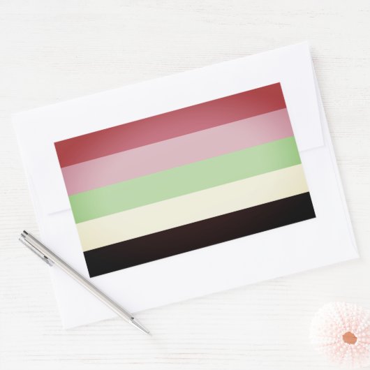 Recipromantische Pride Rechthoekige Sticker (Envelop)