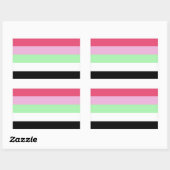 Recipromantische Pride Rechthoekige Sticker (Vel)