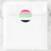 Recipromantische vlag ronde sticker (Tas)