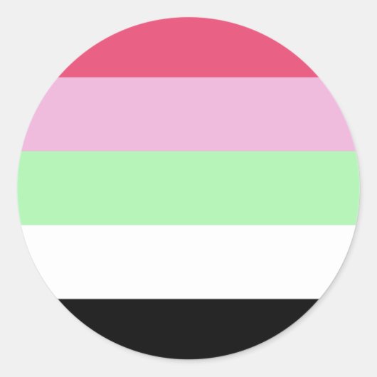 Recipromantische vlag ronde sticker (Voorkant)