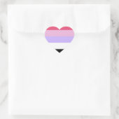 Reciproseksuele Pride Hart Sticker (Tas)