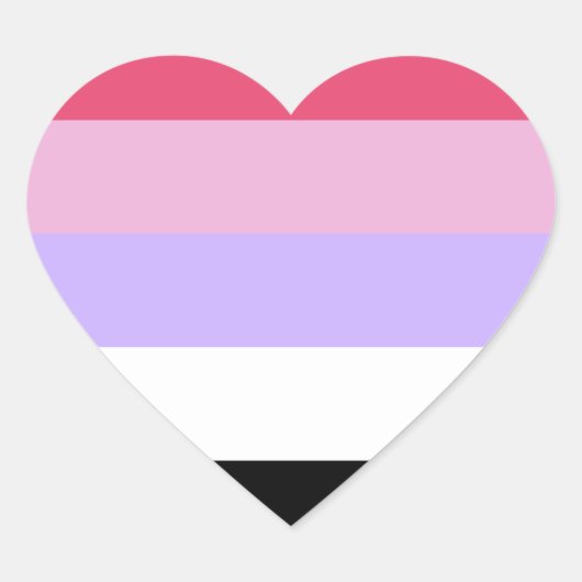 Reciproseksuele Pride Hart Sticker (Voorkant)