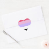 Reciproseksuele Pride Hart Sticker (Envelop)