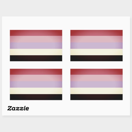 Reciproseksuele Pride Rechthoekige Sticker (Vel)