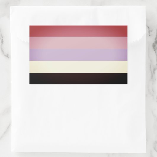 Reciproseksuele Pride Rechthoekige Sticker (Tas)