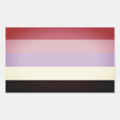 Reciproseksuele Pride Rechthoekige Sticker (Voorkant)