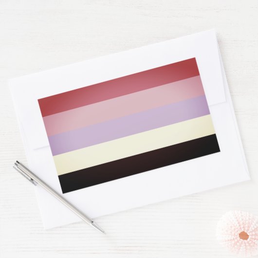 Reciproseksuele Pride Rechthoekige Sticker (Envelop)