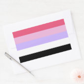 Reciproseksuele Pride Rechthoekige Sticker (Envelop)