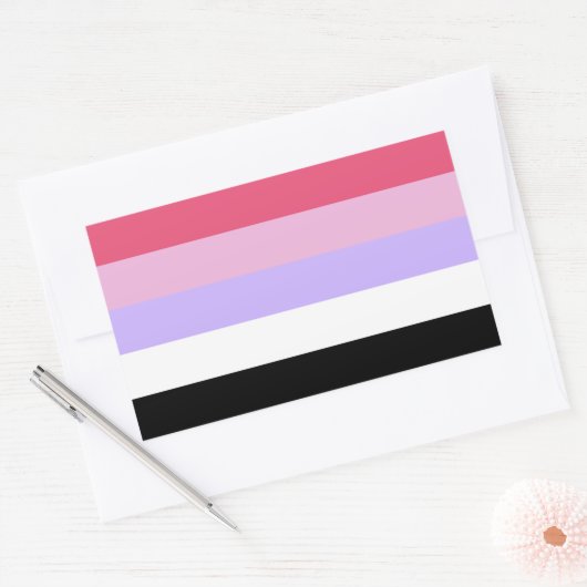 Reciproseksuele Pride Rechthoekige Sticker (Envelop)