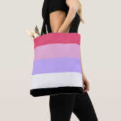 Reciproseksuele Pride-vlag Tote Bag (Dichtbij)