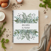 Recipt Foliage Greenery Leaves Personalized Notitieboek