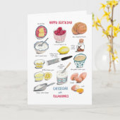 Recipt rode en gele verjaardagskaas kaart (Gele Bloem)