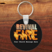 Recival van de brandweerkerk, outreach-typografie- sleutelhanger (Voorkant)