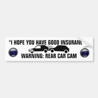 RECKLESS DRIVERS ACHTER CAR-CAM-BUMPERSTICKER BUMPERSTICKER