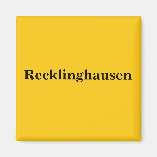 Recklinghausen Magnet Schild Gold Gleb (Voorkant)