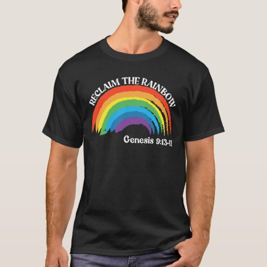 Reclaim De Regenboog Genesis 9:13-17 Regenboog T-shirt (Voorkant)