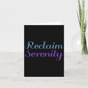 Reclaim Serenity Suicide Prevention Depression AWA Kaart