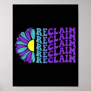 Reclaim Zelfmoordpreventie Awareness Zonnebloem Poster