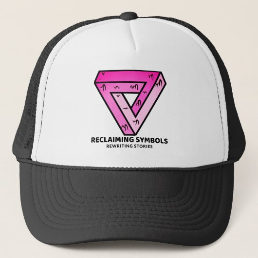 Reclaiming symbolen herschrijven verhalen roze trucker pet (Voorkant)
