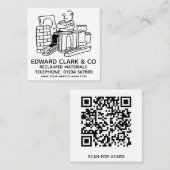 Reclam Materials Salvage Yard Vierkante Visitekaartje (Voorkant / Achterkant)