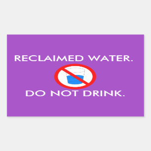 Reclam waterbord rechthoekige sticker
