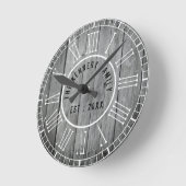 Reclam Wood Farmhouse White Roman Numals Ronde Klok (Hoek)