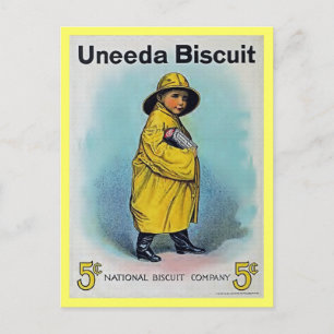  reclame 1910 voor Amerikaanse koekjes Briefkaart