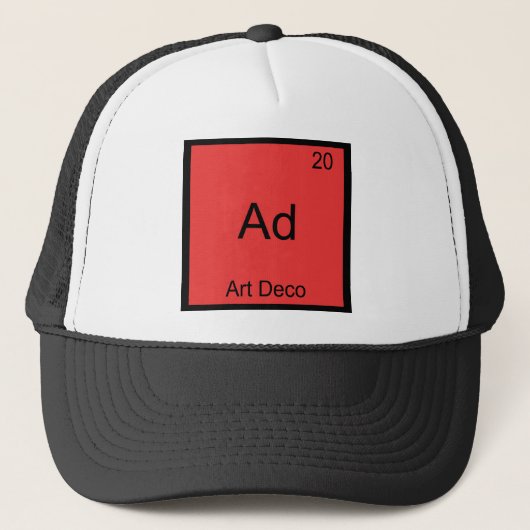 Reclame - Art Deco Grappig Chemie Element Symbool  Trucker Pet (Voorkant)