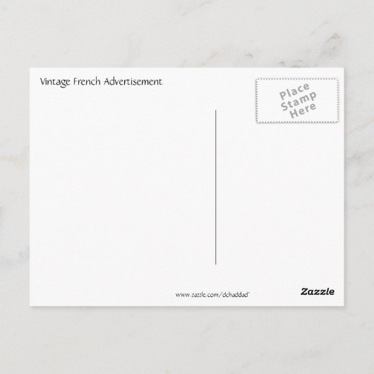 reclame briefkaart (Achterkant)