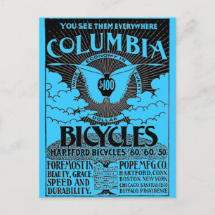 reclame - Columbia fietsen Briefkaart