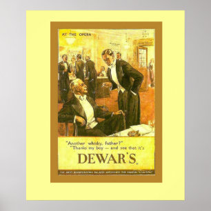  reclame, Dewar's Schotse whisky Poster