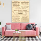 Reclame door negen ondernemingen canvas afdruk (Insitu (Woonkamer))