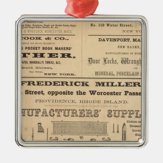 Reclame door negen ondernemingen metalen ornament (Voorkant)