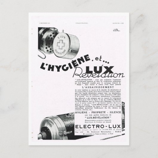 Reclame, Electrolux Briefkaart (Voorkant)